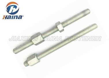 ASTM A193 طلاء الفولاذ الكربوني 4.8 8.8 جميع براغي وصواميل قضيب الخيط