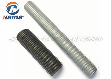 DIN975 مادة الكربون الصلب طلاء أسود قضيب مترابطة بالكامل للبناء