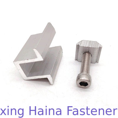 الألواح الشمسية تصاعد منتصف الألومنيوم المشبك مع المسمار غطاء الرأس مأخذ عرافة