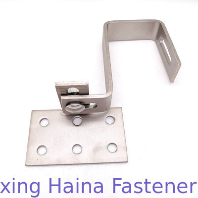 A4 الفولاذ المقاوم للصدأ لوحة للطاقة الشمسية مخصص تصاعد قابل للتعديل خطاف سقف البلاط