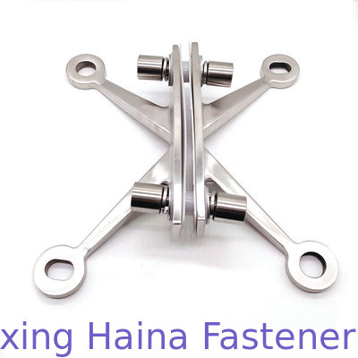 SS316 SS304 مرآة الفولاذ المقاوم للصدأ 316 أربعة أذرع تركيب الحائط الساتر